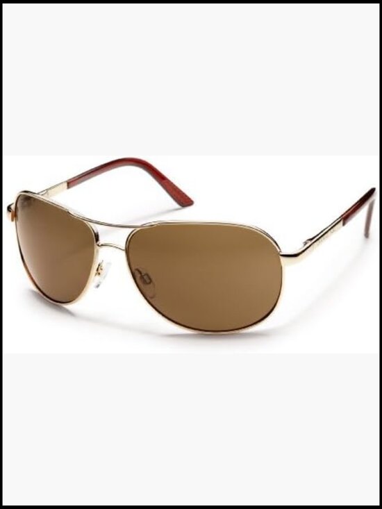 Polarized Metal Aviator Sunglasses with Adjustable Nose Pads